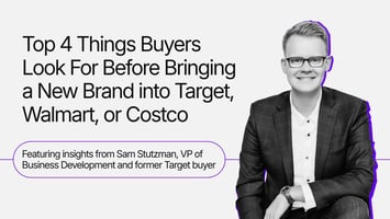 Blog cover for Lunr Capital's post on what retail buyers look for, featuring Sam Stutzman, former Target buyer.