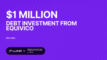 Cover visualizing Lunr receiving $1M from Equivico